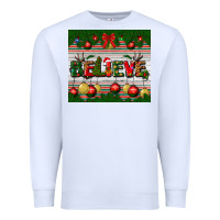White Christmas Believe Premium Sweatshirt - BundleAndBundleShop