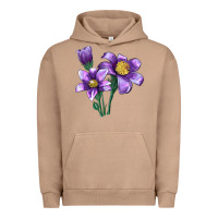 Pigment Burro Pasque Flower Illustrations Urban Hoodie - LillyAllenDesigns