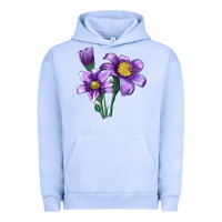 Pigment Grape Ice Pasque Flower Illustrations Urban Hoodie - LillyAllenDesigns