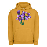 Pigment Peanut Butter Pasque Flower Illustrations Urban Hoodie - LillyAllenDesigns