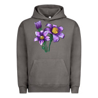 Pigment Tornado Pasque Flower Illustrations Urban Hoodie - LillyAllenDesigns