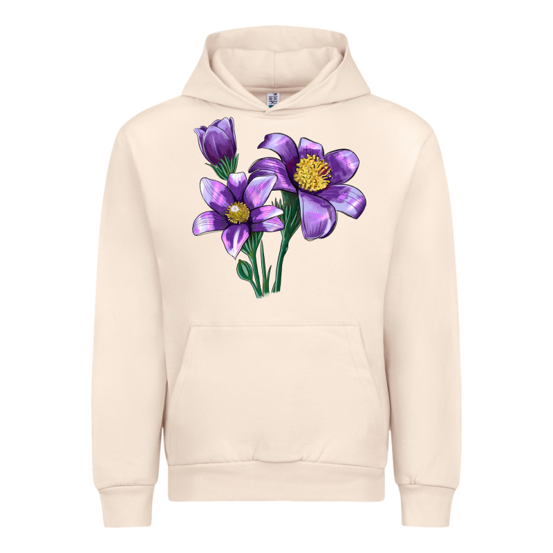 Pasque Flower Illustrations Urban Hoodie by LillyAllenDesigns | Teevron