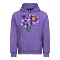 Tulip Pasque Flower Illustrations Urban Hoodie - LillyAllenDesigns