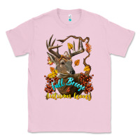 Bubblegum Pink Fall Breeze And Autumn Leaves Deer Classic Tee - LillyAllenDesigns