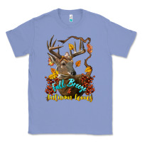 Colony Blue Fall Breeze And Autumn Leaves Deer Classic Tee - LillyAllenDesigns