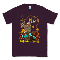 Plum Fall Breeze And Autumn Leaves Deer Classic Tee - LillyAllenDesigns