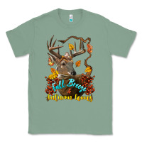 Sage Fall Breeze And Autumn Leaves Deer Classic Tee - LillyAllenDesigns