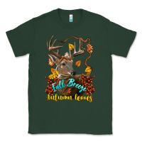 Sports Green Fall Breeze And Autumn Leaves Deer Classic Tee - LillyAllenDesigns