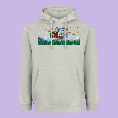 Let It Snow Libbey Glass Heavyweight Hoodie Designed By Bundleandbundleshop