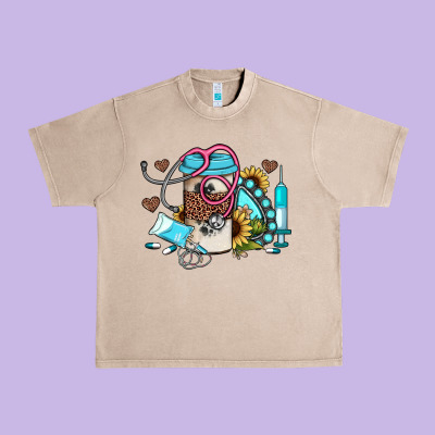 Western Sunflower Gemstone Nurse Urban Heavy Tee Designed By Jahusdesignshop