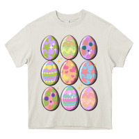 Cream vintage easter eggs Heavy Core Tee - MaliasSmallBusiness