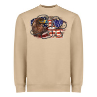 Mushroom Love America Eagle 4th of july Heavyweight Sweatshirt - HowdyJamesFarm