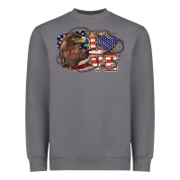 Storm Love America Eagle 4th of july Heavyweight Sweatshirt - HowdyJamesFarm