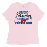 Bubblegum Pink future ladies man current mamas boy Ladies Tee - MaliasSmallBusiness