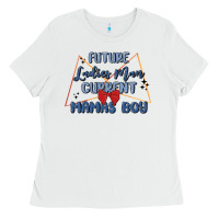Future Ladies Man Current Mamas Boy Ladies Tee | Teevron