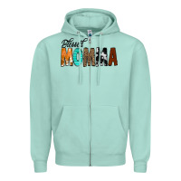 Seafoam Blessed Momma Zipper Hoodie - CowCowDesign