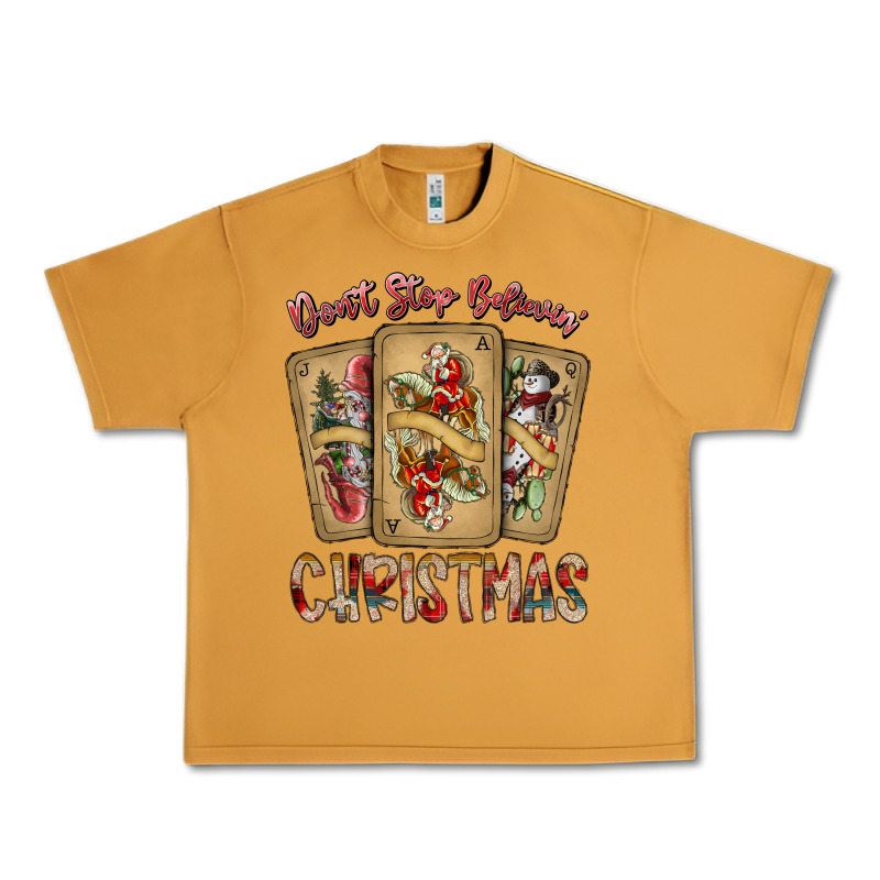 Dont Stop Believin Christmas Urban Heavy Tee by SublimationCraftShop | Teevron
