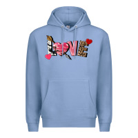 Colony Blue Love Valentine's Day Premium Hoodie - FaDigitalArtStudio