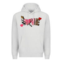Dove Grey Love Valentine's Day Premium Hoodie - FaDigitalArtStudio