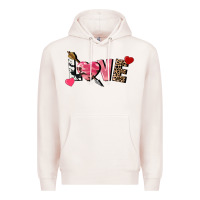 Pale Pink Love Valentine's Day Premium Hoodie - FaDigitalArtStudio