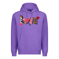 Purple Love Valentine's Day Premium Hoodie - FaDigitalArtStudio