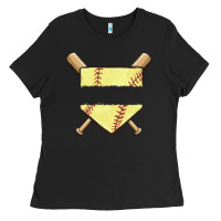 Black custom baseball Ladies Tee - MaliasSmallBusiness
