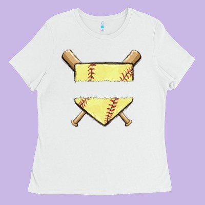 Custom Baseball Ladies Tee Designed By Maliassmallbusiness