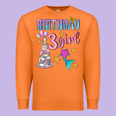 Birthday Girl 3 Premium Sweatshirt Designed By Bundleandbundleshop
