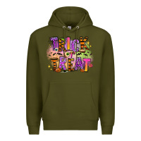 Army Green Trick or treat Premium Hoodie - RanaPortraitStore
