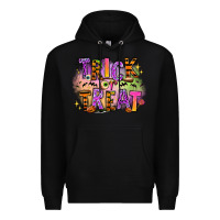 Black Trick or treat Premium Hoodie - RanaPortraitStore