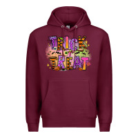 Burgundy Trick or treat Premium Hoodie - RanaPortraitStore
