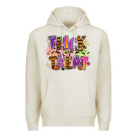 Oatmeal Heather Trick or treat Premium Hoodie - RanaPortraitStore