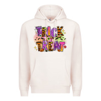 Pale Pink Trick or treat Premium Hoodie - RanaPortraitStore