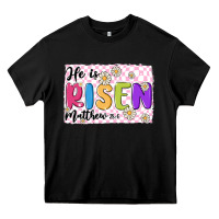 Black checkered risen Heavy Core Tee - MaliasSmallBusiness