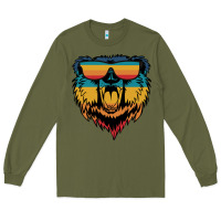 Army Green Retro bear Long Sleeve Tee - Bettercallsaul