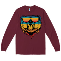 Burgundy Retro bear Long Sleeve Tee - Bettercallsaul