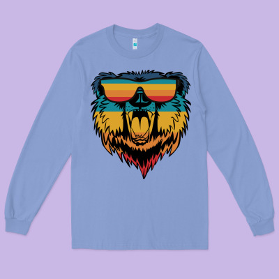 Retro Bear Long Sleeve Tee Designed By Bettercallsaul