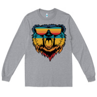 Heather Grey Retro bear Long Sleeve Tee - Bettercallsaul