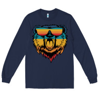 Navy Retro bear Long Sleeve Tee - Bettercallsaul