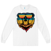 White Retro bear Long Sleeve Tee - Bettercallsaul