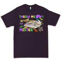 Plum throw me something mister mardi gras duck Premium Tee - MaliasSmallBusiness