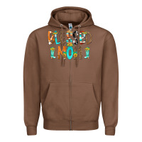 Chestnut Blessed Mom Zipper Hoodie - CowCowDesign