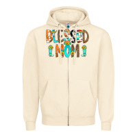 Sandshell Blessed Mom Zipper Hoodie - CowCowDesign