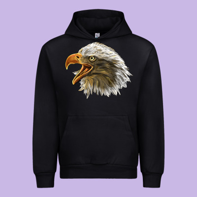 Bald Head Eagle Urban Hoodie Designed By Lillyallendesigns