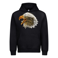 Black Bald Head Eagle Urban Hoodie - LillyAllenDesigns