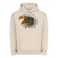 Pigment French Oak Bald Head Eagle Urban Hoodie - LillyAllenDesigns