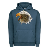Pigment Midnight Navy Bald Head Eagle Urban Hoodie - LillyAllenDesigns
