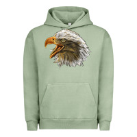 Pigment Oil Green Bald Head Eagle Urban Hoodie - LillyAllenDesigns