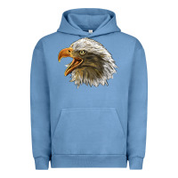 Pigment Pebble Blue Bald Head Eagle Urban Hoodie - LillyAllenDesigns