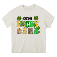 Cream one lucky mama Heavy Core Tee - AdoDesignShop